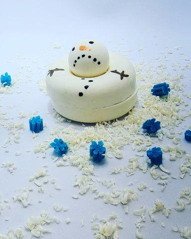 Peppermint Melting Snowman Donut
